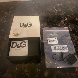DOLCE & Gabbana ivory and gold ring size 7